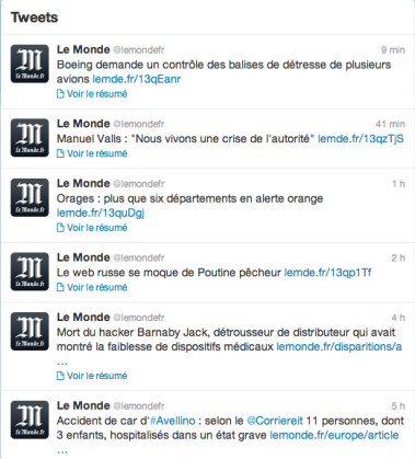 Fil d'actualité