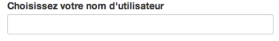 Nom d'utilisateur